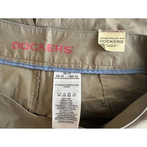 NEW Dockers Womens Size 12 Cotton Blend Kahki Diem Tan Skirt Skorts Waist - Picture 7 of 11